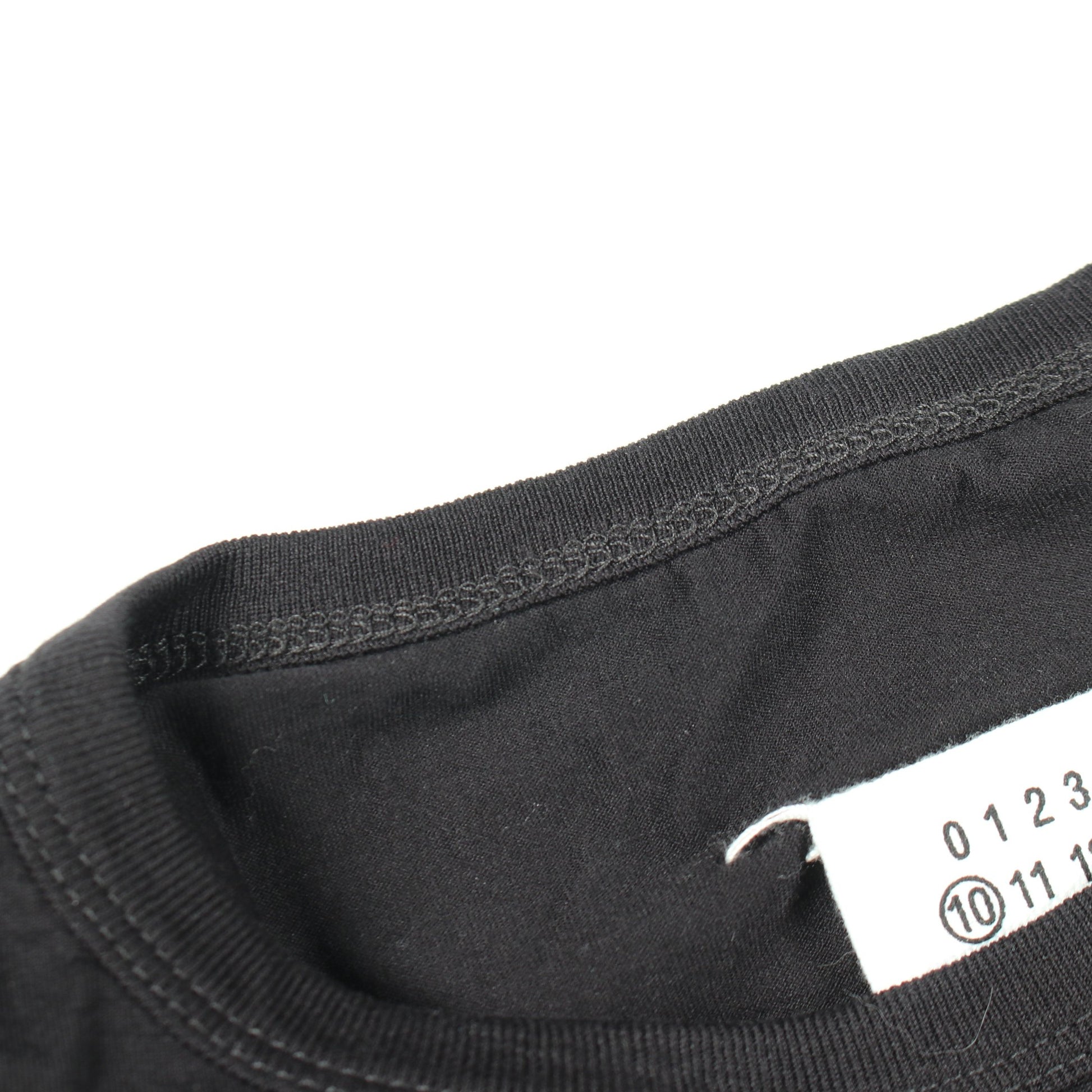 ロゴ刺繍 半袖Tシャツ コットン ブラック メゾンマルジェラ10 トップス Maison Margiela 10