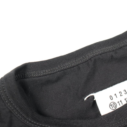 ロゴ刺繍 半袖Tシャツ コットン ブラック メゾンマルジェラ10 トップス Maison Margiela 10