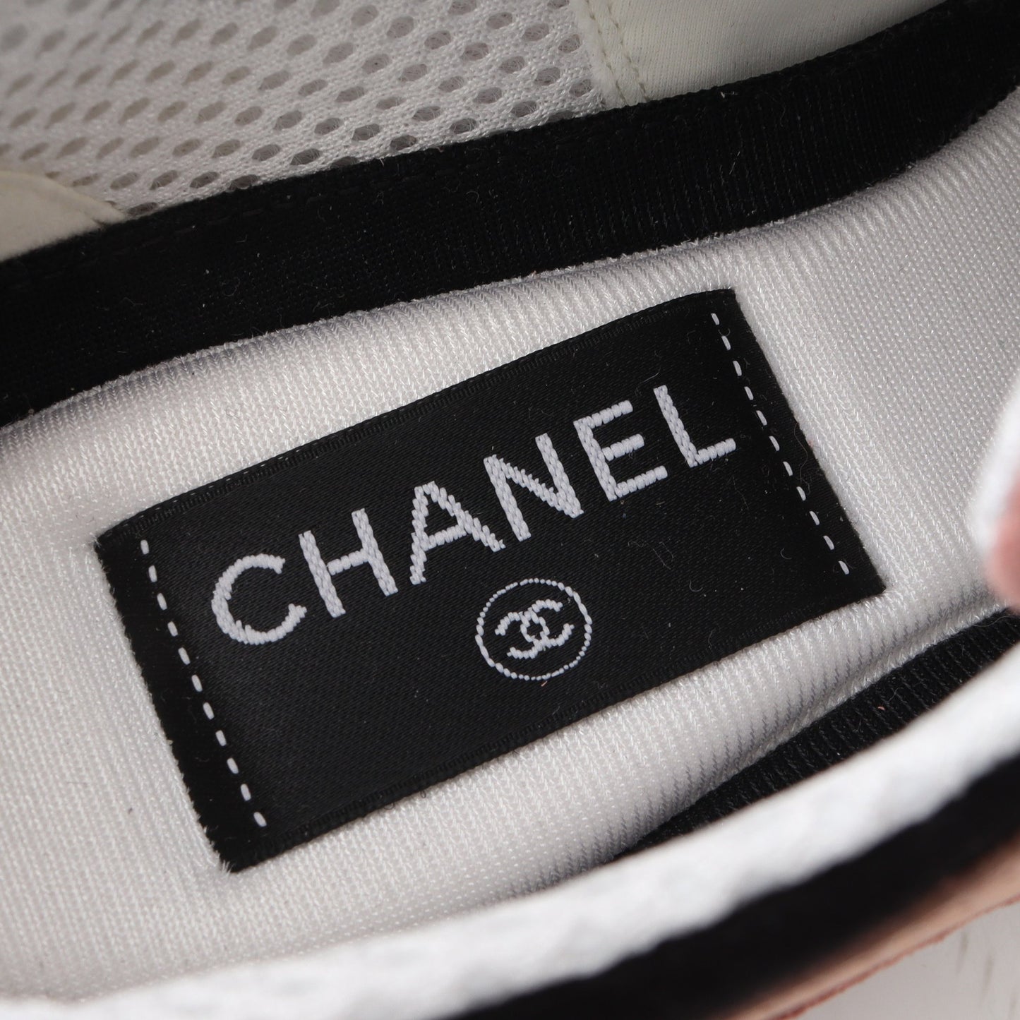 ココマーク スニーカー レザー スエード ファブリック コーラルピンク シャネル シューズ CHANEL