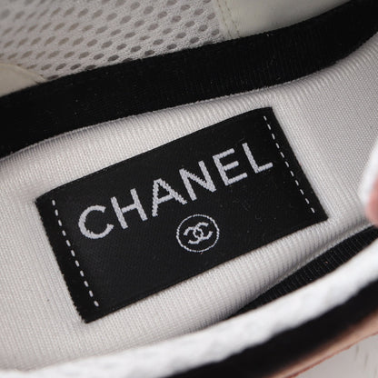 ココマーク スニーカー レザー スエード ファブリック コーラルピンク シャネル シューズ CHANEL