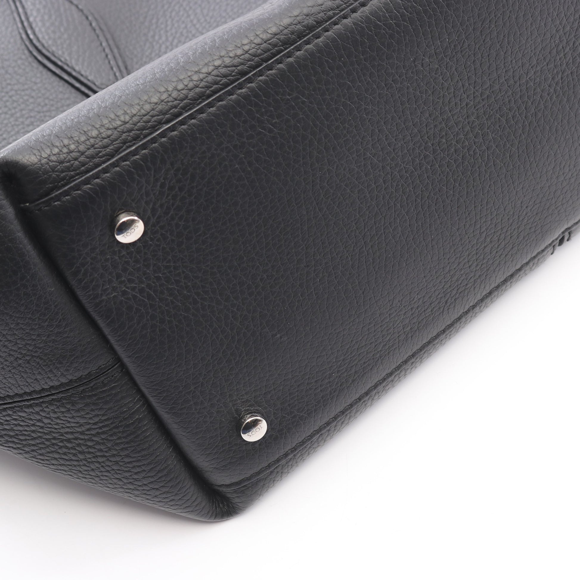 ANQ ショルダーバッグ トートバッグ レザー ブラック トッズ バッグ TOD'S