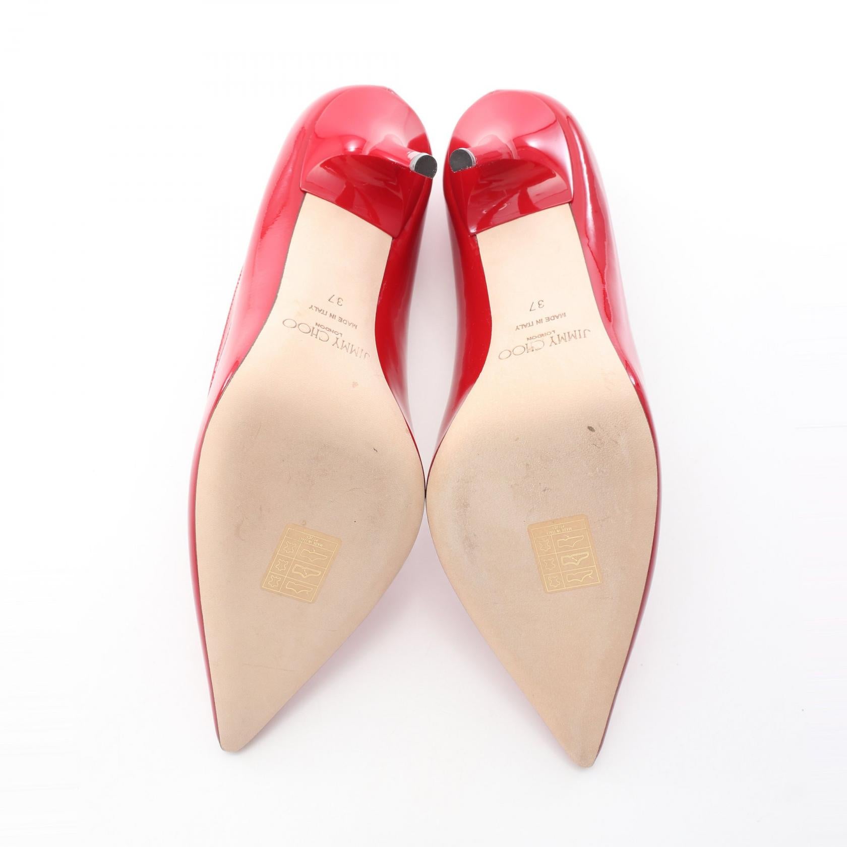 ABEL アベル パンプス エナメルレザー レッド ジミーチュウ シューズ JIMMY CHOO