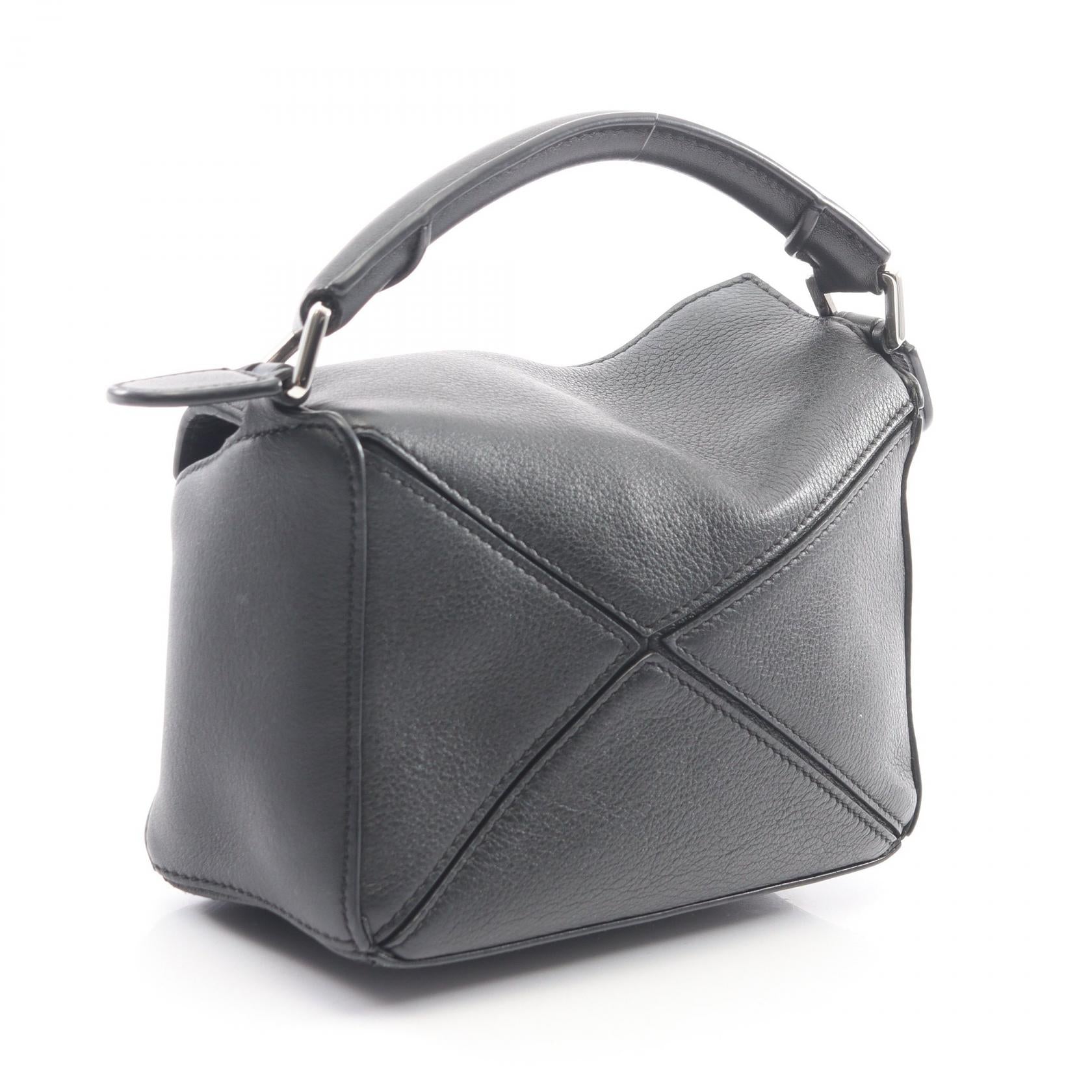 パズルバッグ ミニ 2WAY ハンドバッグ レザー ブラック ロエベ バッグ LOEWE