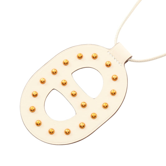 シェーヌダンクルGM ナタ スタッズ ネックレス ヴォースイフト アイボリー U刻印 エルメス アクセサリー HERMES