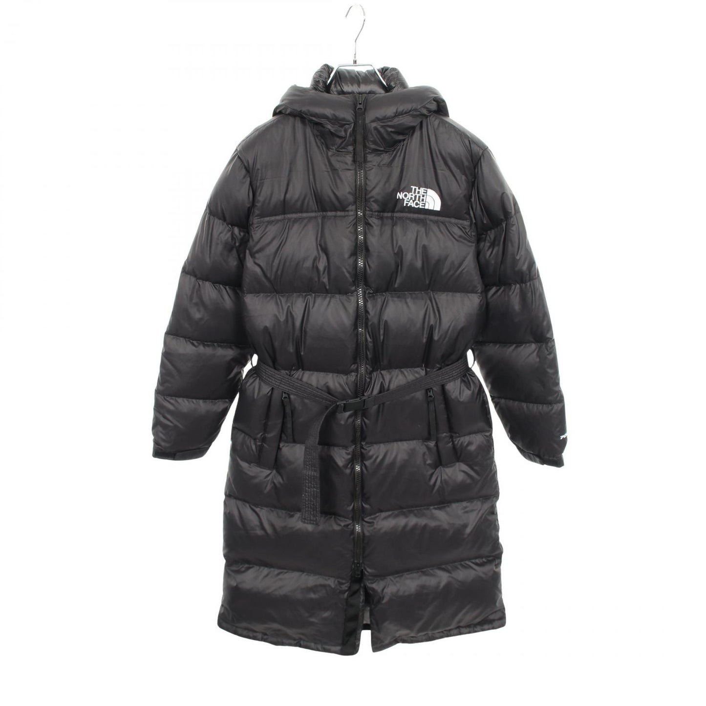 NUPTSE BELTED LONG PARKA フード付き ダウンコート ナイロン ブラック ザノースフェイス アウター THE NORTH FACE