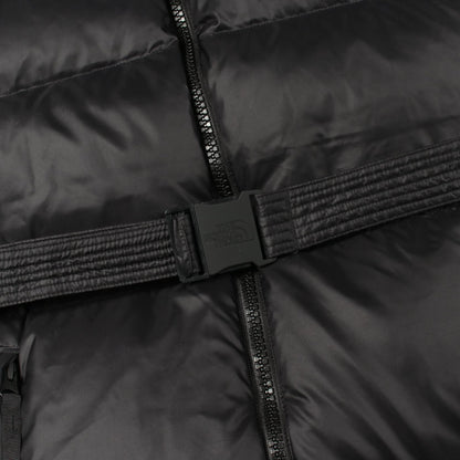 NUPTSE BELTED LONG PARKA フード付き ダウンコート ナイロン ブラック ザノースフェイス アウター THE NORTH FACE