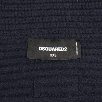 ケープ カーディガン ウール ネイビー ディースクエアード トップス DSQUARED2