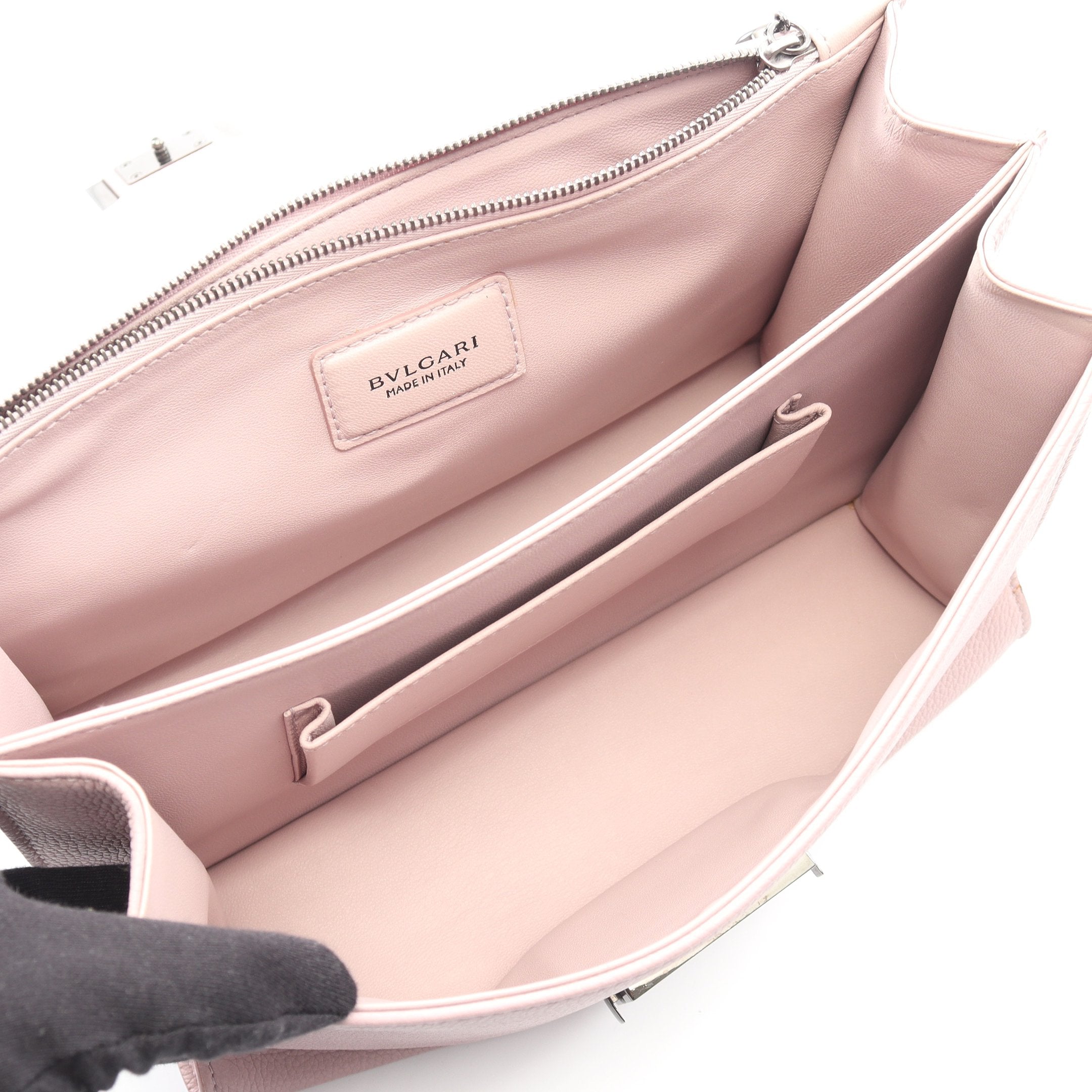 モネーテ 2WAY チェーンハンドバッグ レザー ダスティピンク ブルガリ