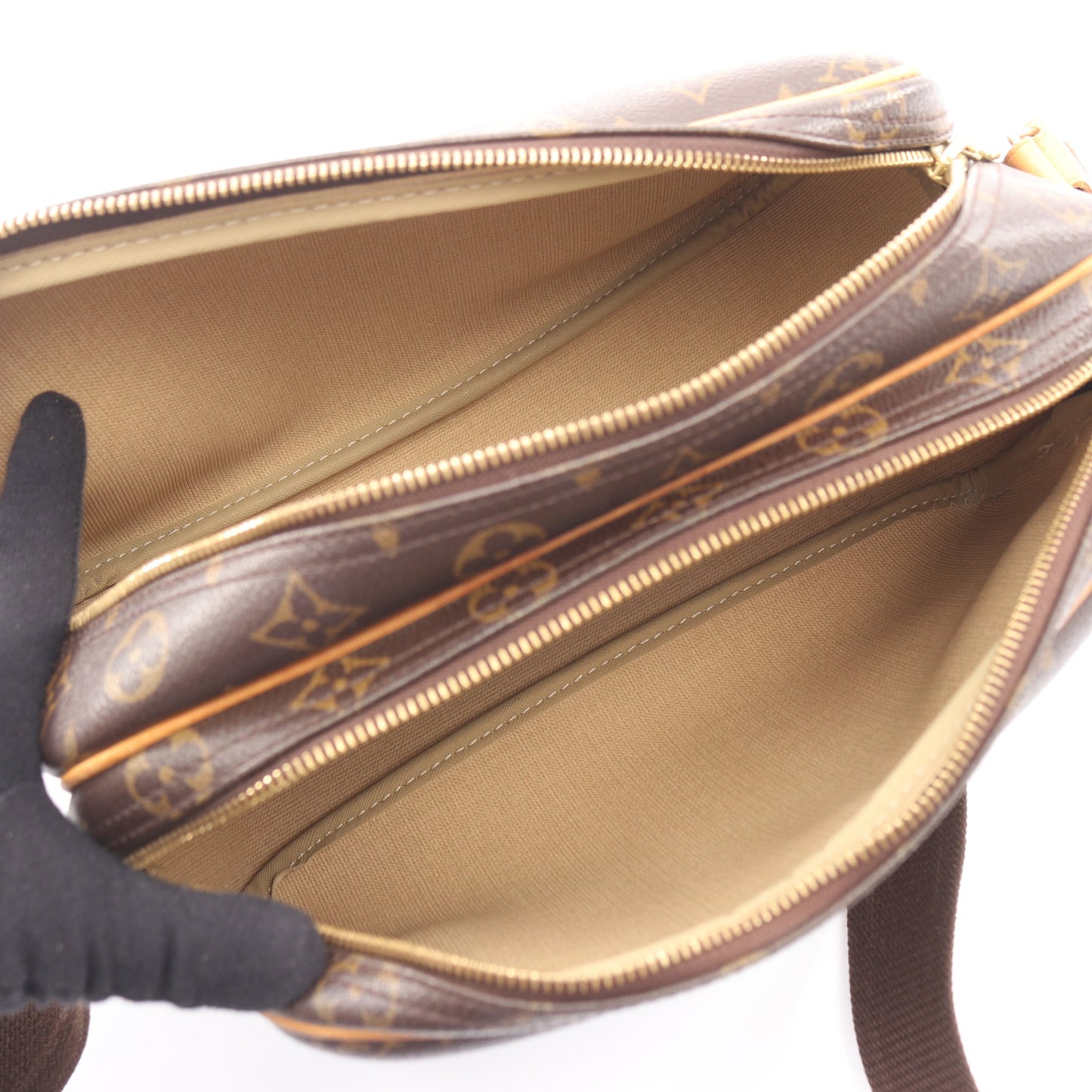 リポーターPM モノグラム ショルダーバッグ PVC レザー ブラウン ルイヴィトン バッグ LOUIS VUITTON