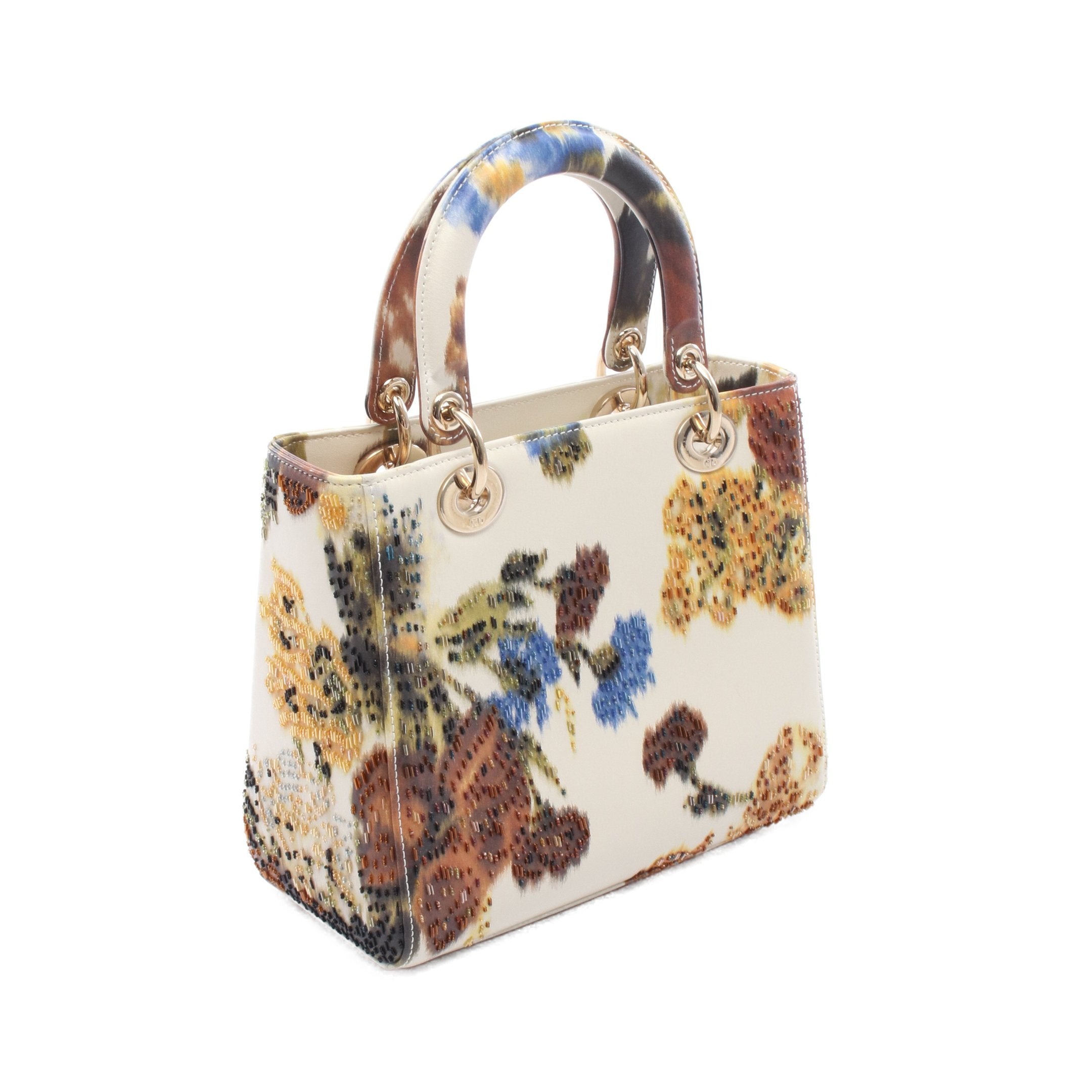 LADY DIOR レディディオール ビーズ刺繍 2WAY ハンドバッグ レザー LADY DIOR レディディオール ビーズ刺繍 2WAY ハンドバッグ レザー