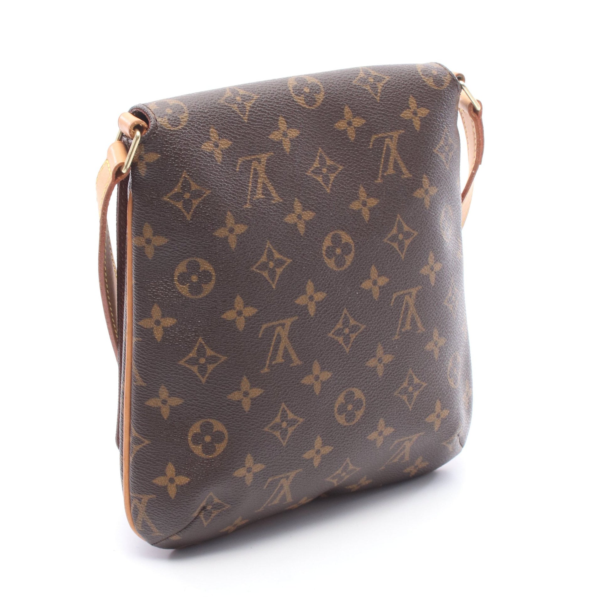 ミュゼットサルサ ロングストラップ モノグラム ショルダーバッグ PVC レザー ブラウン ルイヴィトン バッグ LOUIS VUITTON