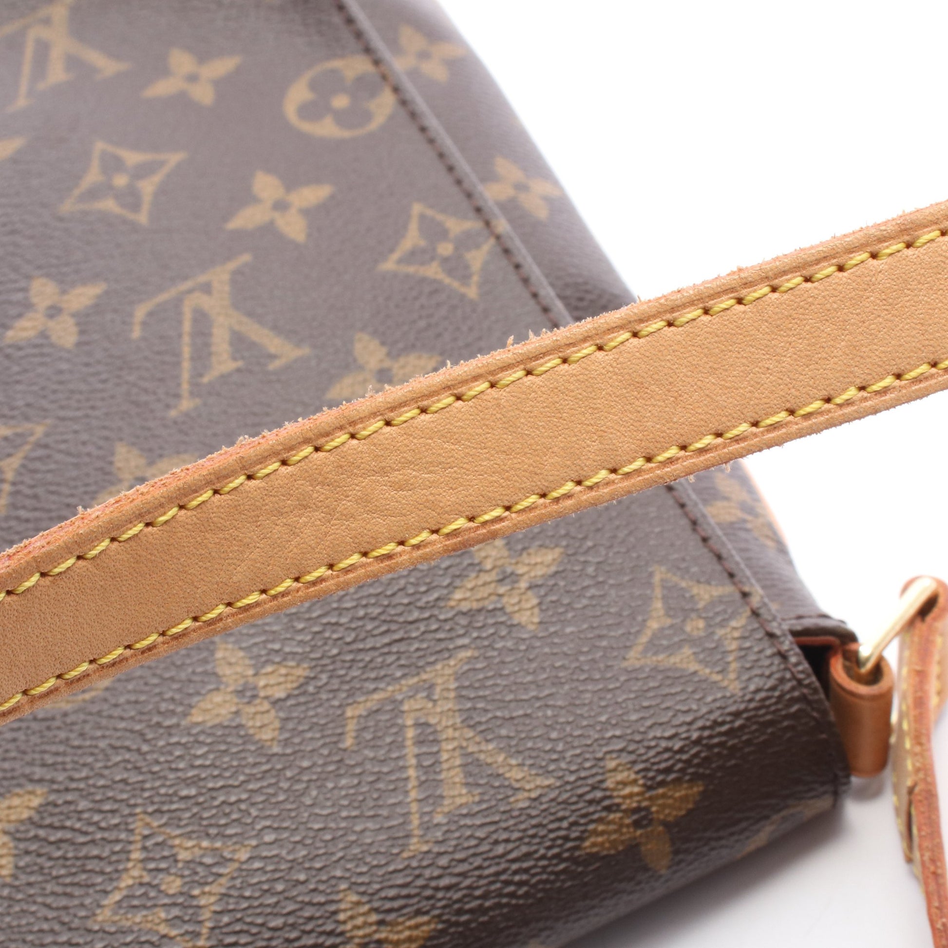 ミュゼットサルサ ロングストラップ モノグラム ショルダーバッグ PVC レザー ブラウン ルイヴィトン バッグ LOUIS VUITTON