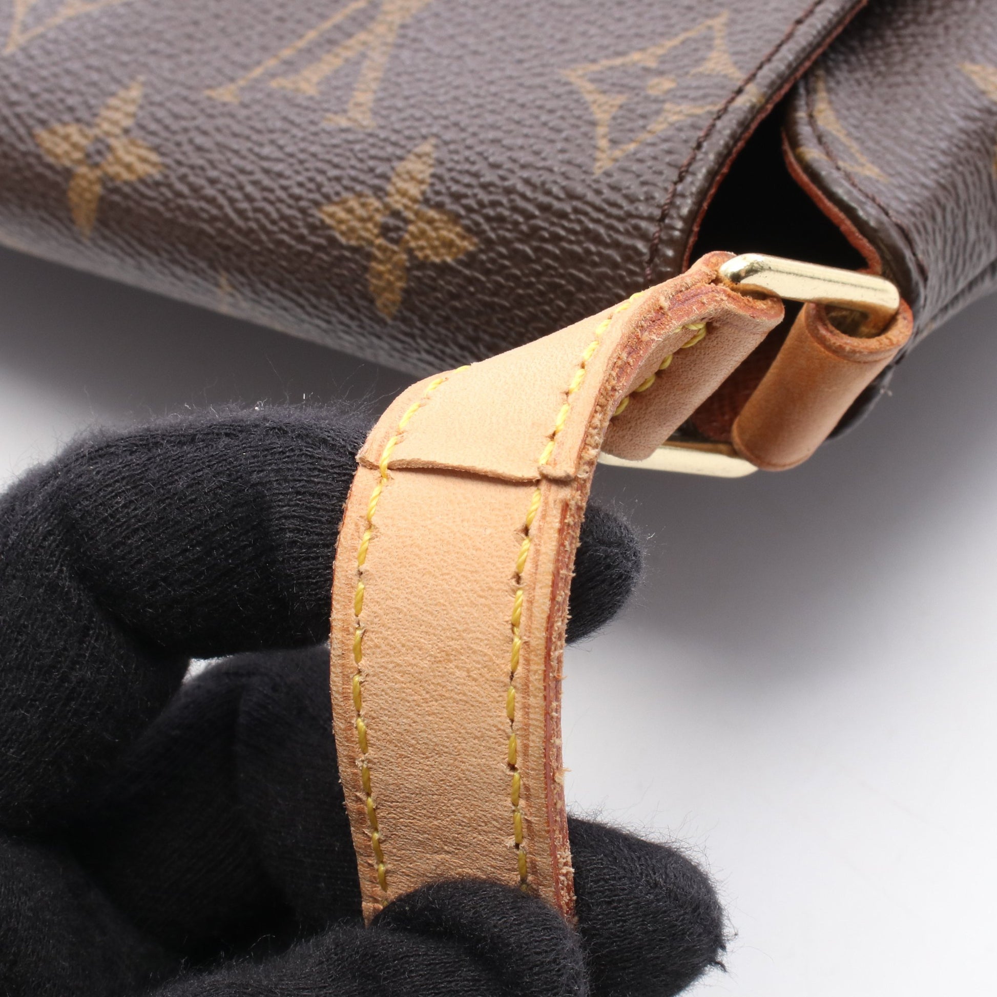 ミュゼットサルサ ロングストラップ モノグラム ショルダーバッグ PVC レザー ブラウン ルイヴィトン バッグ LOUIS VUITTON