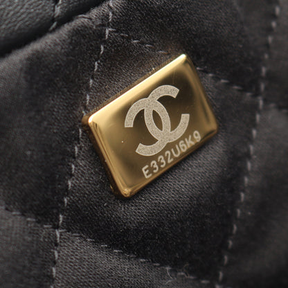 マトラッセ シャネル22 ラージ チェーンショルダーバッグ レザー ブラック ゴールド金具 シャネル バッグ CHANEL