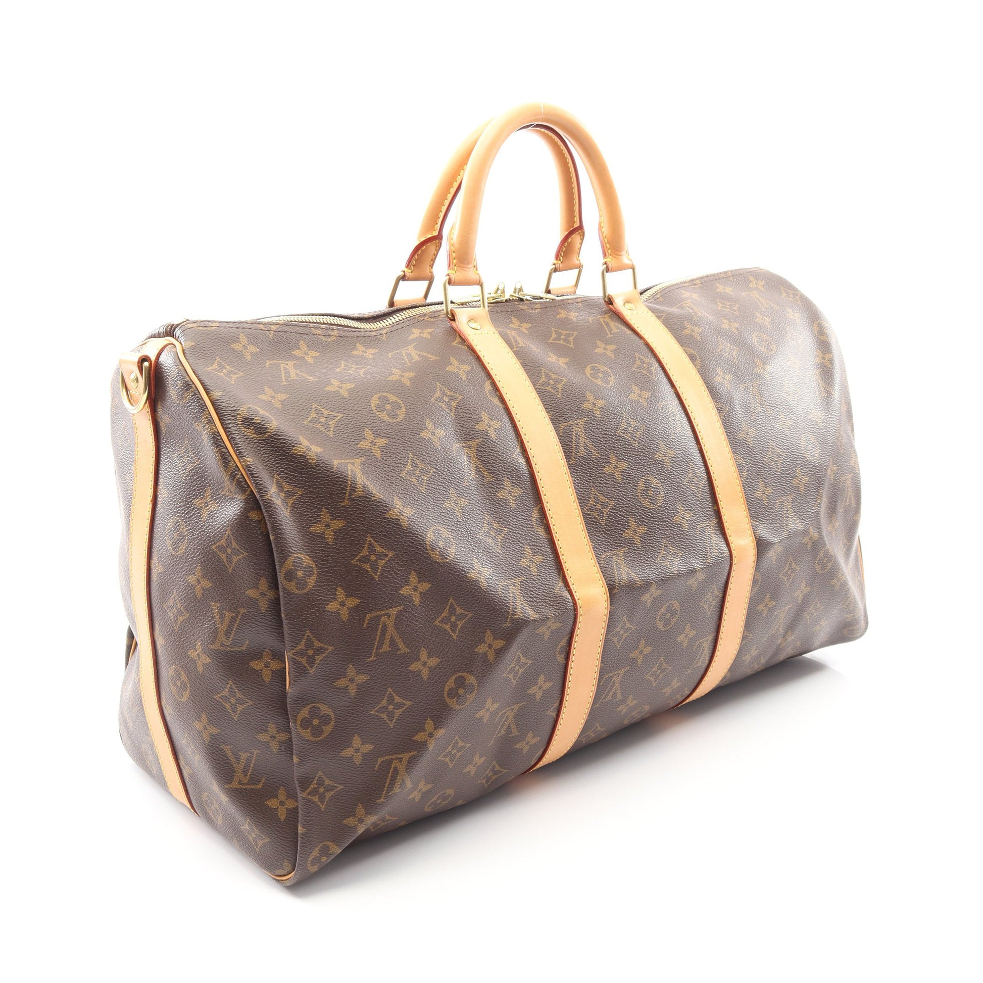 キーポル バンドリエール50 モノグラム 2WAY ボストンバッグ PVC レザー ブラウン ルイヴィトン バッグ LOUIS VUITTON