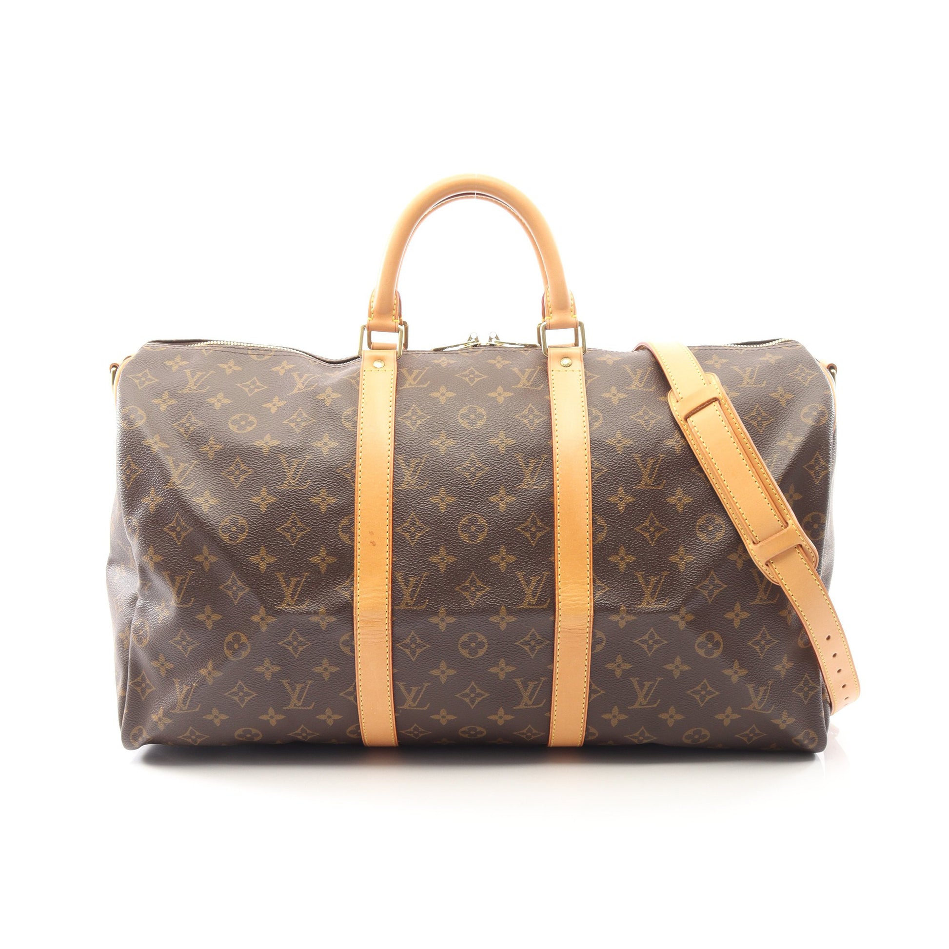 キーポル バンドリエール50 モノグラム 2WAY ボストンバッグ PVC レザー ブラウン ルイヴィトン バッグ LOUIS VUITTON