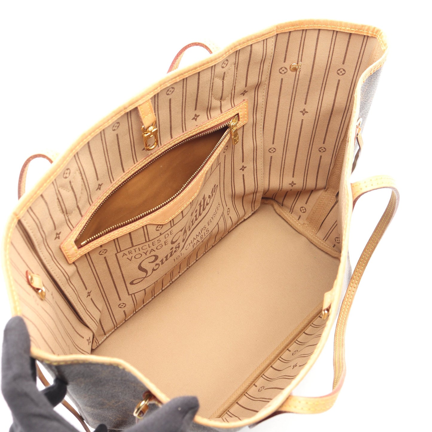 ネヴァーフルMM モノグラム ショルダーバッグ トートバッグ PVC レザー ブラウン ルイヴィトン バッグ LOUIS VUITTON
