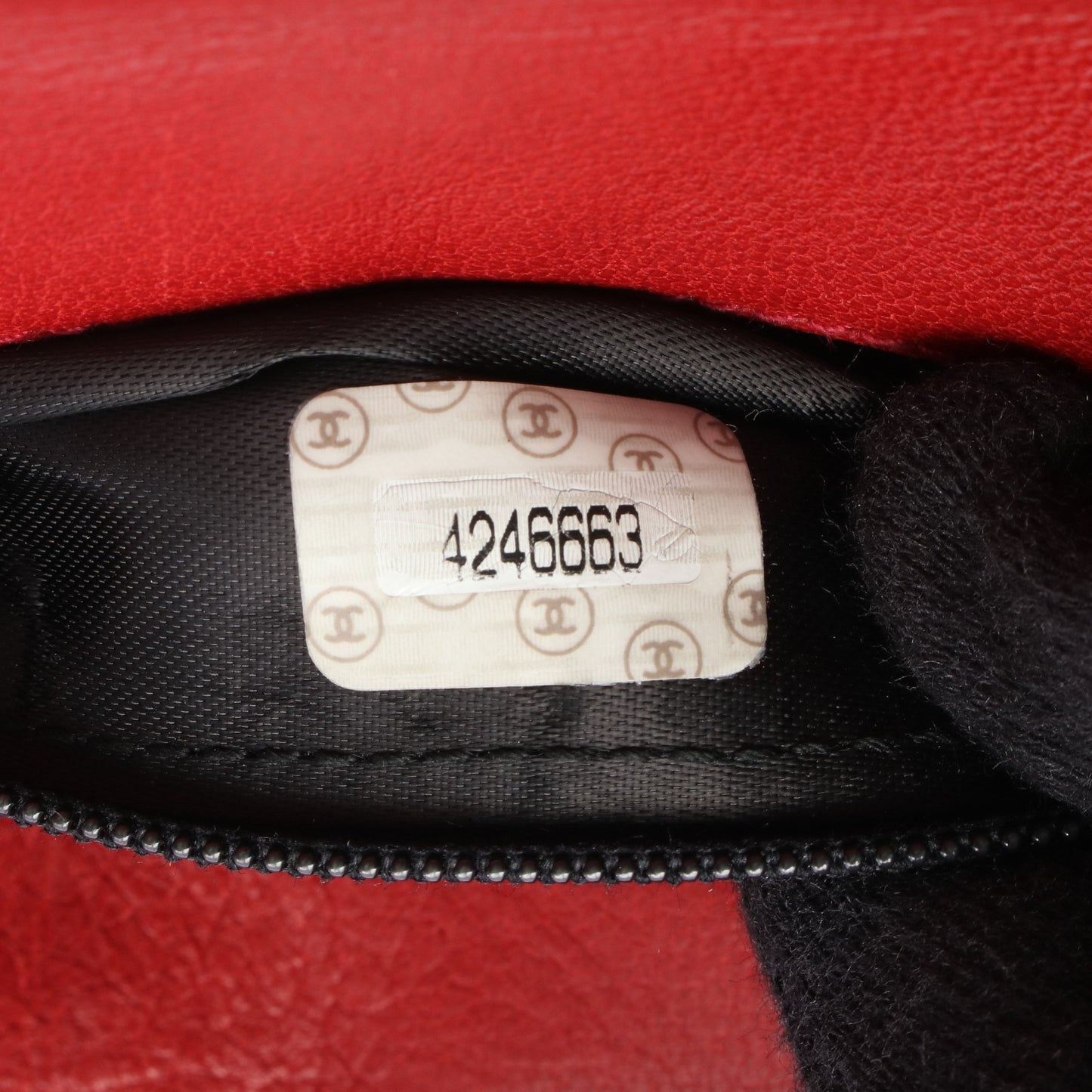 マトラッセ チェーンハンドバッグ ラムスキン レッド シルバー金具 シャネル バッグ CHANEL