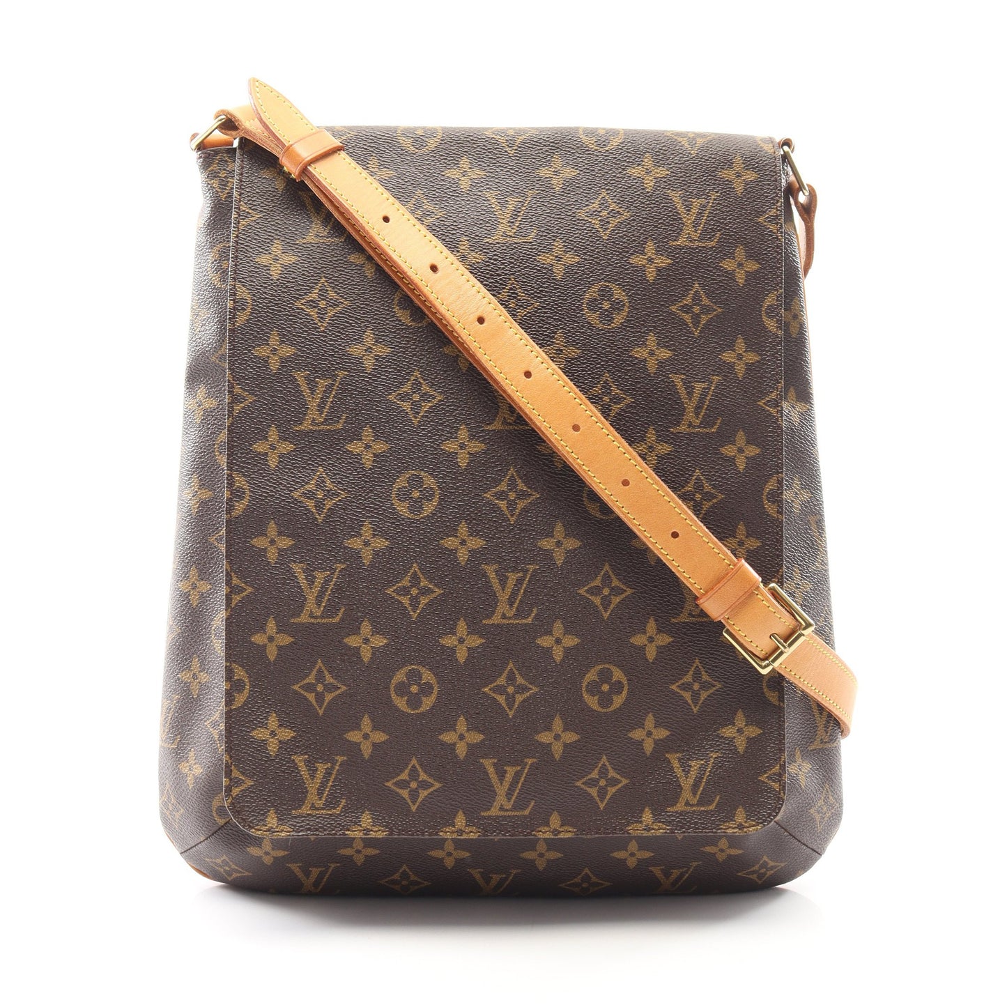 ミュゼット モノグラム ショルダーバッグ PVC レザー ブラウン ルイヴィトン バッグ LOUIS VUITTON