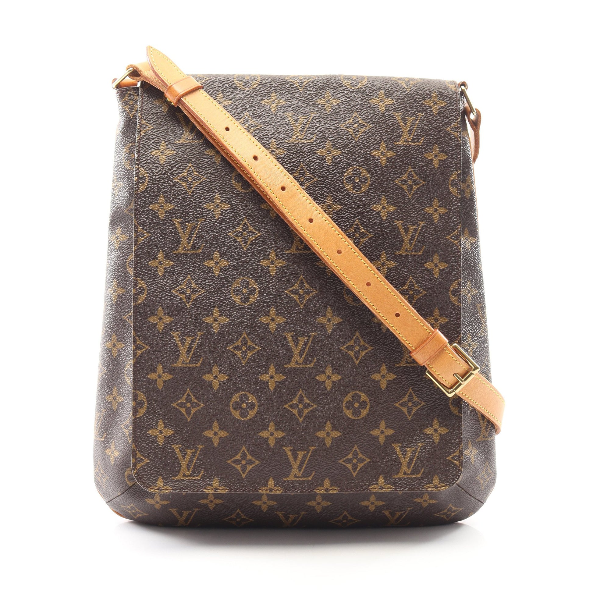 ミュゼット モノグラム ショルダーバッグ PVC レザー ブラウン ルイヴィトン バッグ LOUIS VUITTON