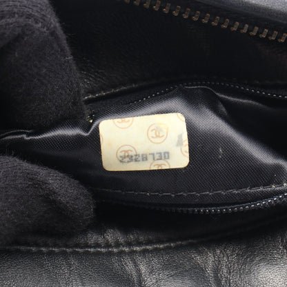 マドモアゼル ココマーク チェーンショルダーバッグ ラムスキン ブラック ゴールド金具 シャネル バッグ CHANEL