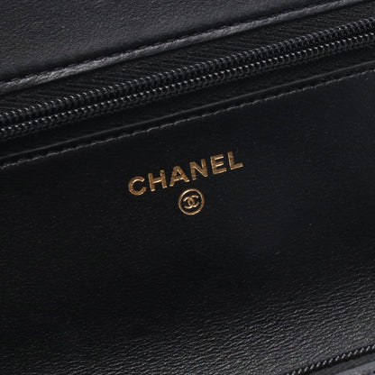 マトラッセ チェーンウォレット チェーンウォレット ラムスキン ブラック ゴールド金具 シャネル バッグ CHANEL