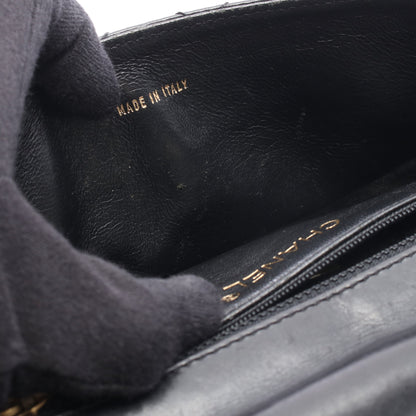 マトラッセ プラ チェーンショルダーバッグ ラムスキン ブラック ゴールド金具 シャネル バッグ CHANEL