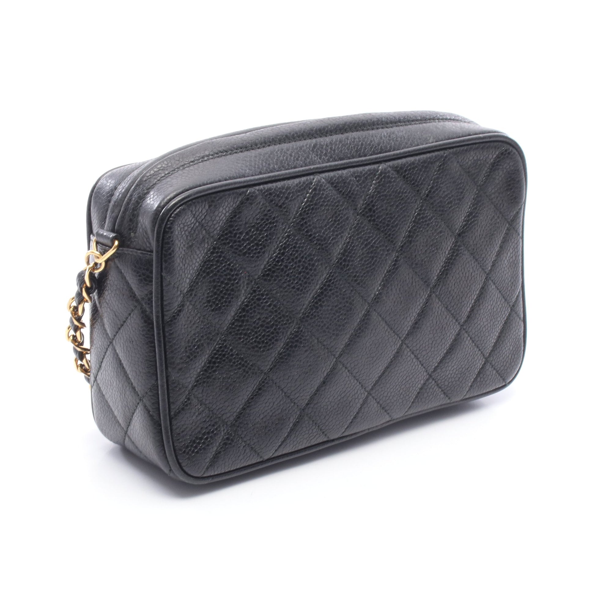 マトラッセ ココボール ミニ チェーンショルダーバッグ キャビアスキン ブラック ゴールド金具 シャネル バッグ CHANEL