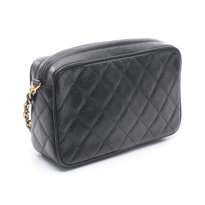 マトラッセ ココボール ミニ チェーンショルダーバッグ キャビアスキン ブラック ゴールド金具 シャネル バッグ CHANEL