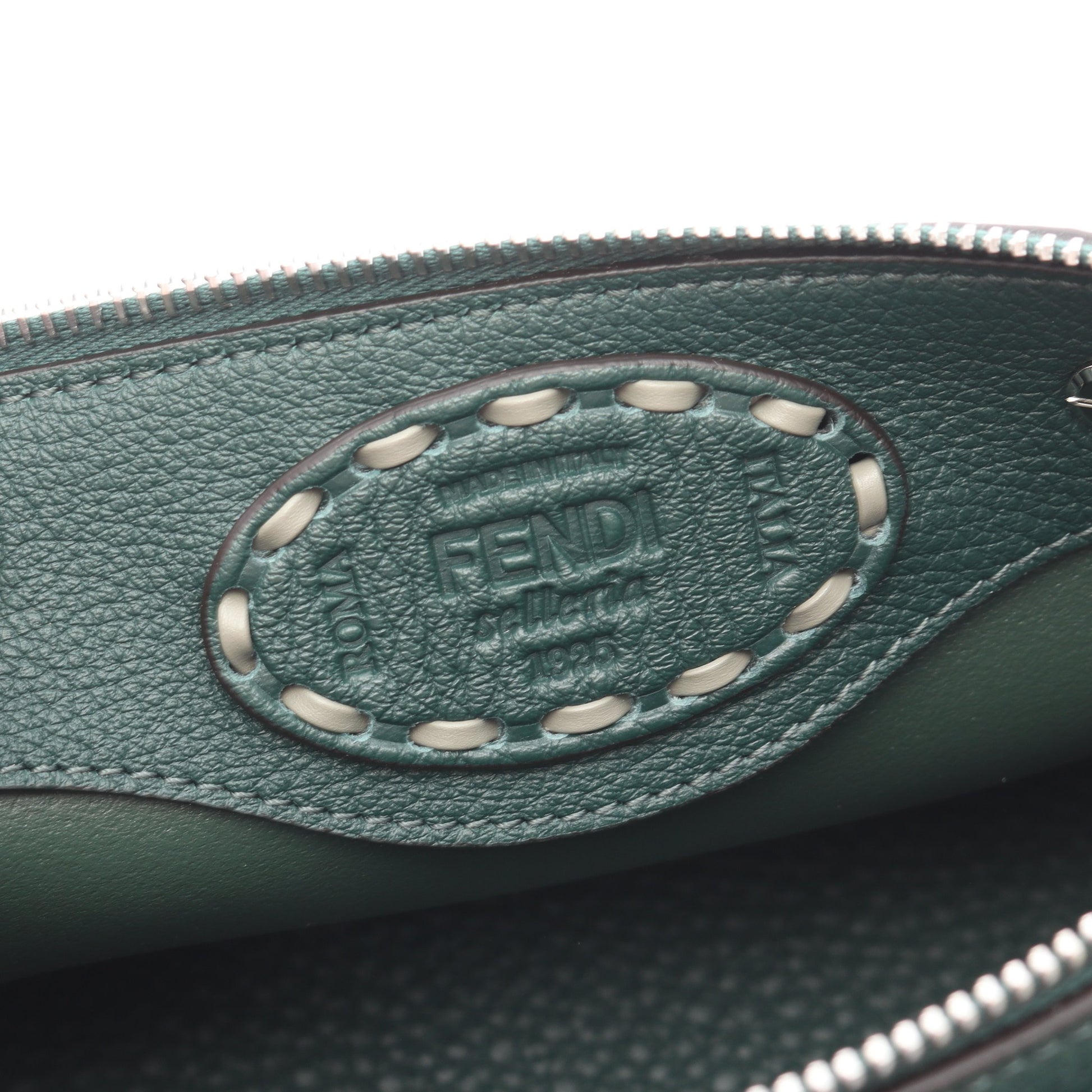 バイザウェイ セレリア ミニ 2WAY ハンドバッグ レザー ダークグリーン グレー フェンディ バッグ FENDI