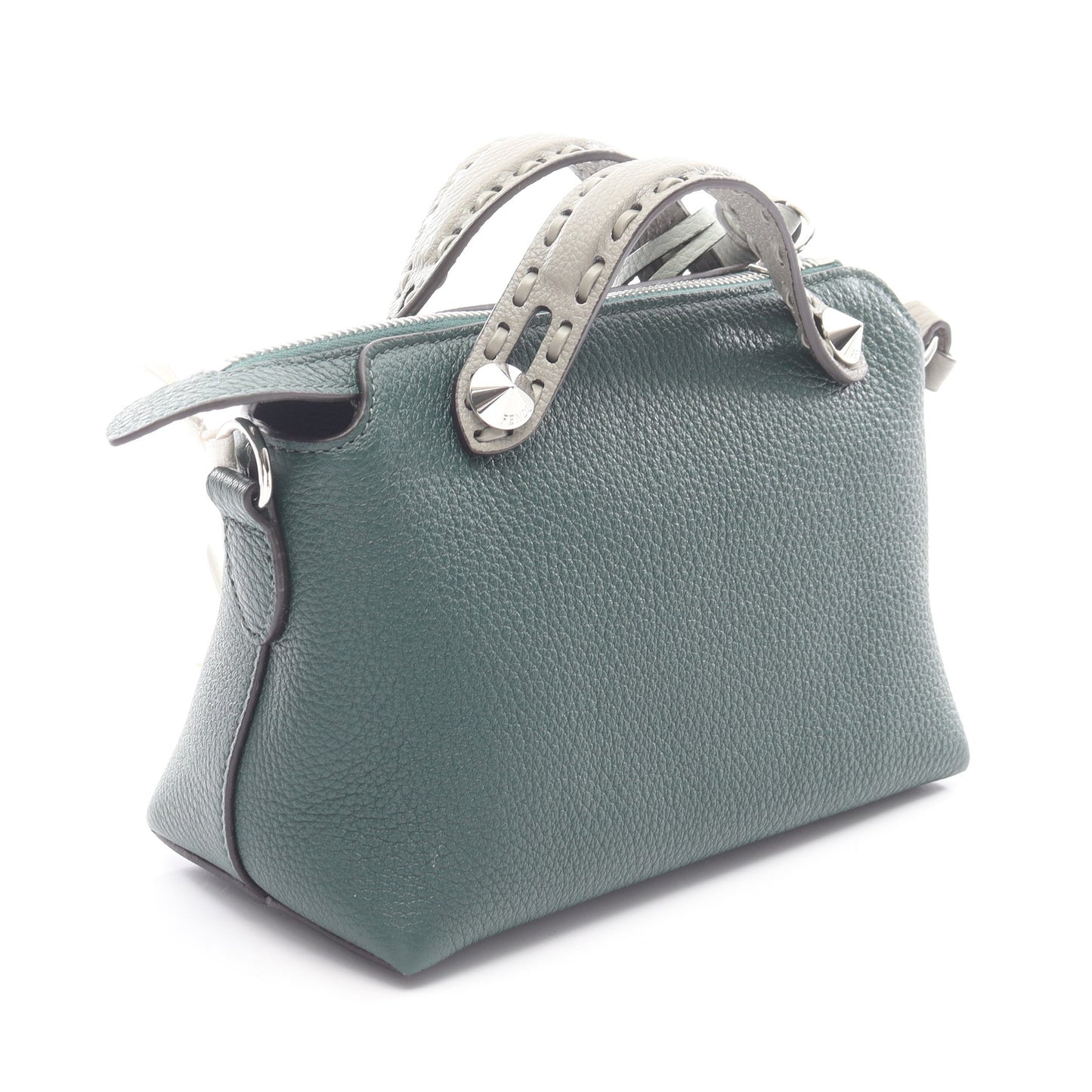 バイザウェイ セレリア ミニ 2WAY ハンドバッグ レザー ダークグリーン グレー フェンディ バッグ FENDI