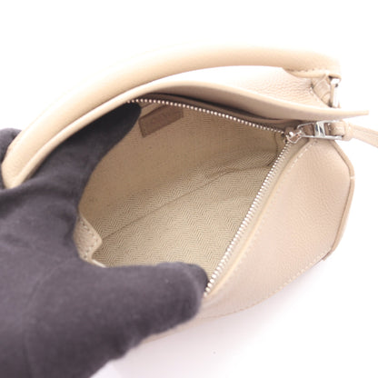 パズルエッジ ミニ 2WAY ハンドバッグ レザー ベージュ ロエベ バッグ LOEWE