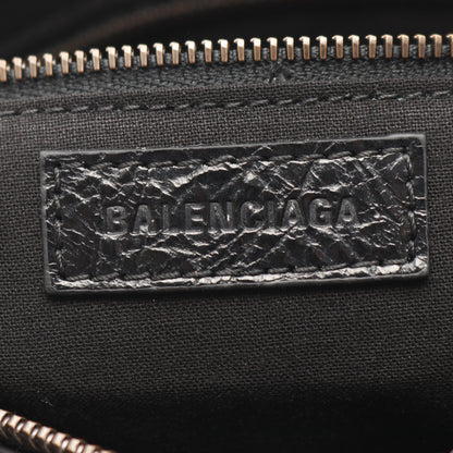LE CITY ホーボーバッグ スモール 2WAY ハンドバッグ レザー ブラック バレンシアガ バッグ BALENCIAGA