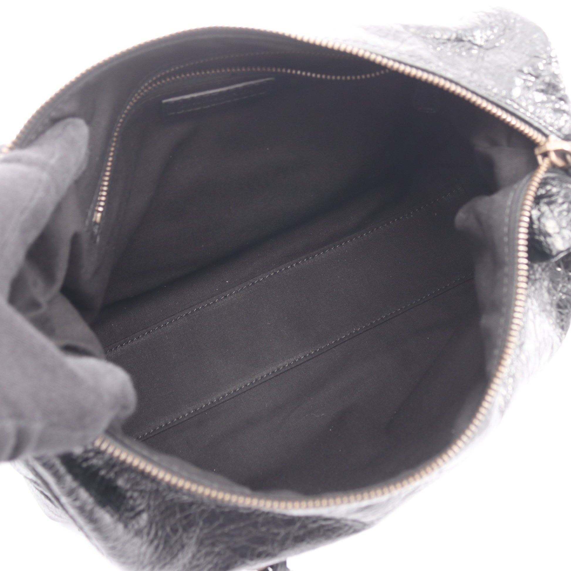 LE CITY ホーボーバッグ スモール 2WAY ハンドバッグ レザー ブラック バレンシアガ バッグ BALENCIAGA
