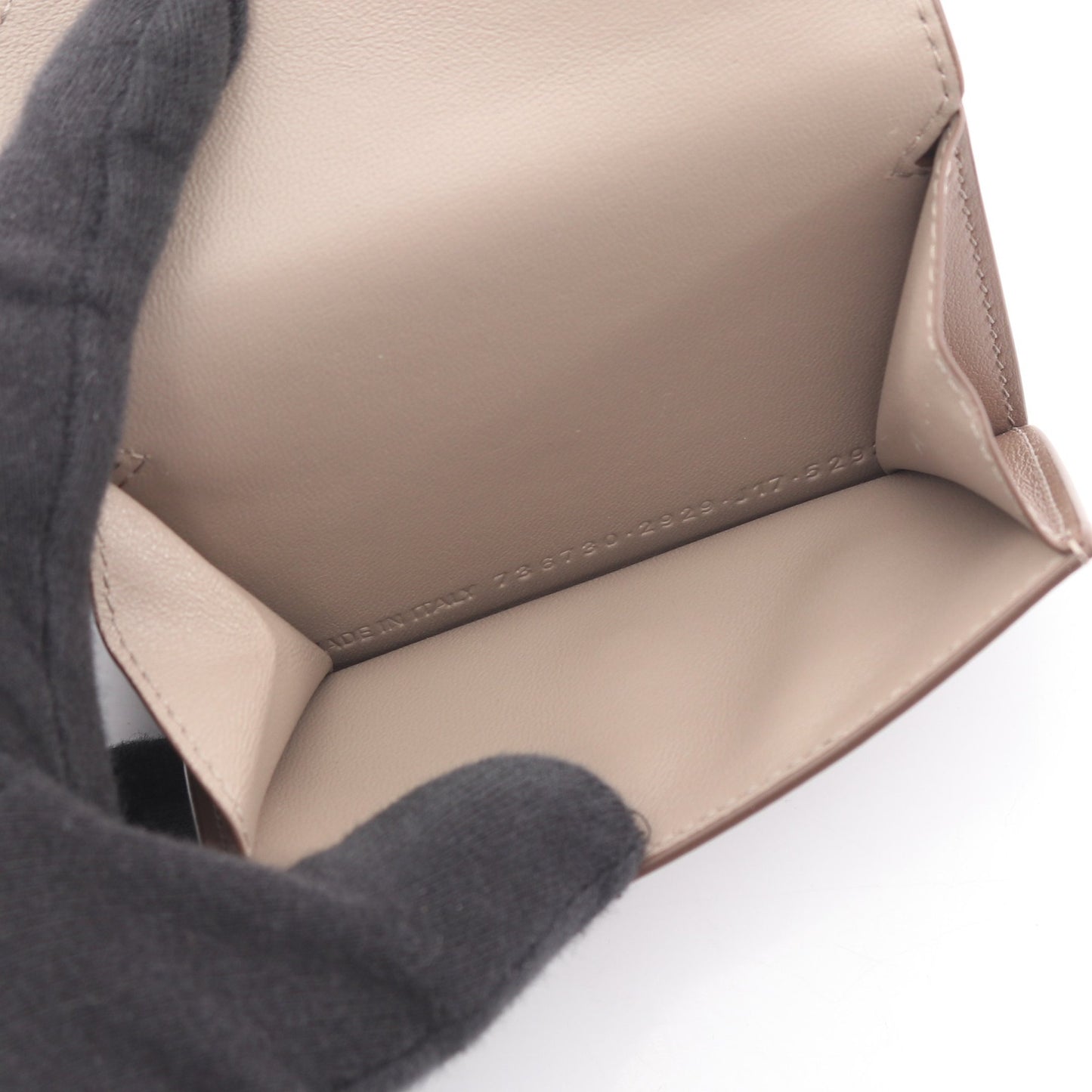 Envelope ミニ ウォレット 三つ折り財布 レザー グレーブラウン バレンシアガ 財布・小物 BALENCIAGA