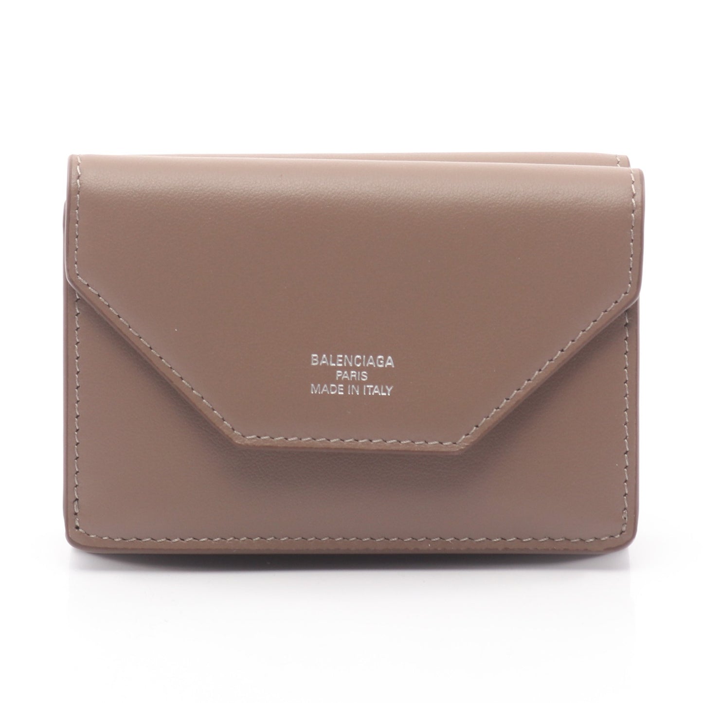 Envelope ミニ ウォレット 三つ折り財布 レザー グレーブラウン バレンシアガ 財布・小物 BALENCIAGA