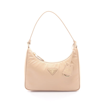Re-Edition 2005 Re-Nylon ミニバッグ ハンドバッグ ナイロン サフィアーノレザー ベージュ プラダ バッグ PRADA