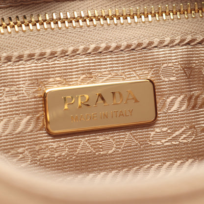 Re-Edition 2005 Re-Nylon ミニバッグ ハンドバッグ ナイロン サフィアーノレザー ベージュ プラダ バッグ PRADA