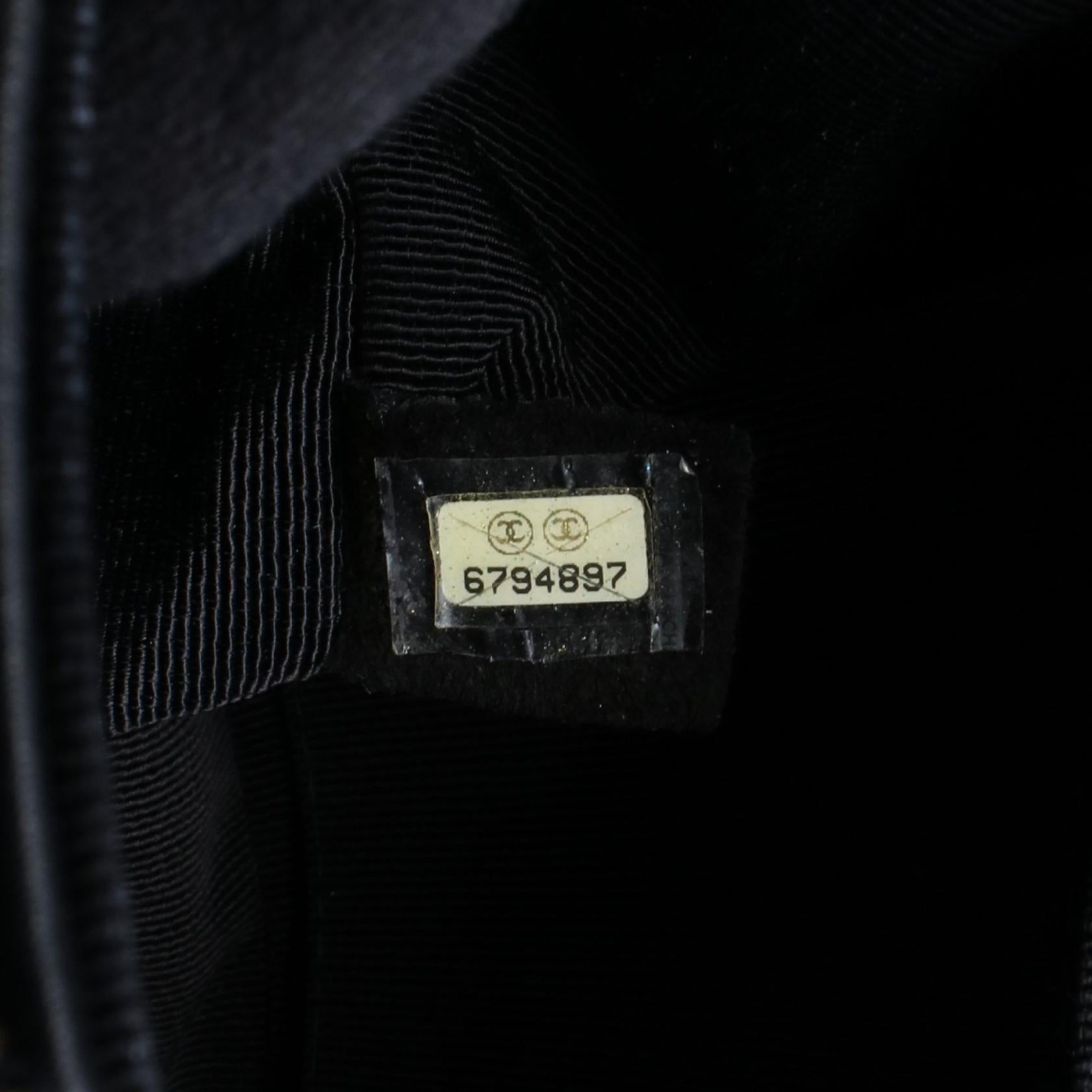 ワイルドステッチ Wチェーンショルダーバッグ レザー ブラック ゴールド金具 シャネル バッグ CHANEL