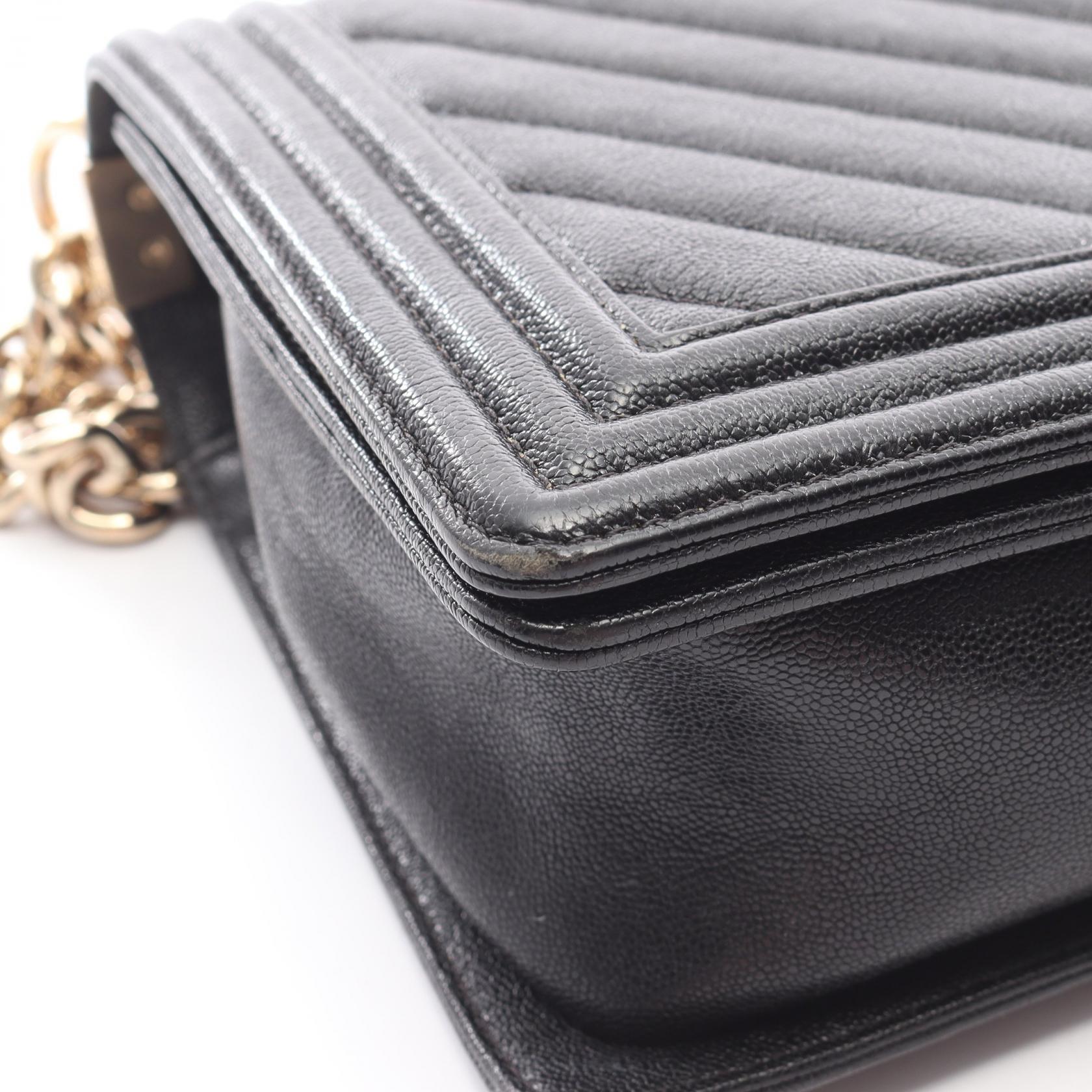 シャネル CHANEL ボーイシャネル ラージ シェブロン ショルダーバッグ バッグ キャビアスキン(グレインドカーフ) レディース ブラック系 【中古】 楽天市場】CHANEL ボーイ シャネル（カラーブラック・素材（生地・毛糸