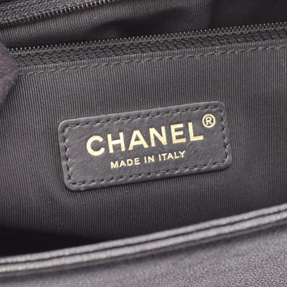 ボーイシャネル ラージ シェブロン チェーンショルダーバッグ キャビアスキン ブラック シルバー金具 シャネル バッグ CHANEL