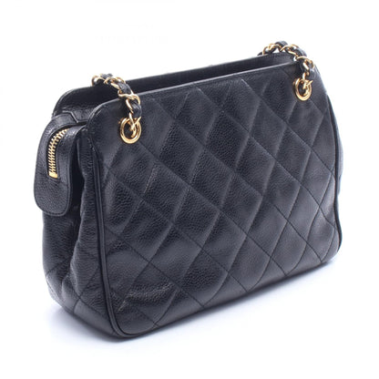 マトラッセ チェーンショルダー チェーンショルダーバッグ キャビアスキン ブラック ゴールド金具 シャネル バッグ CHANEL