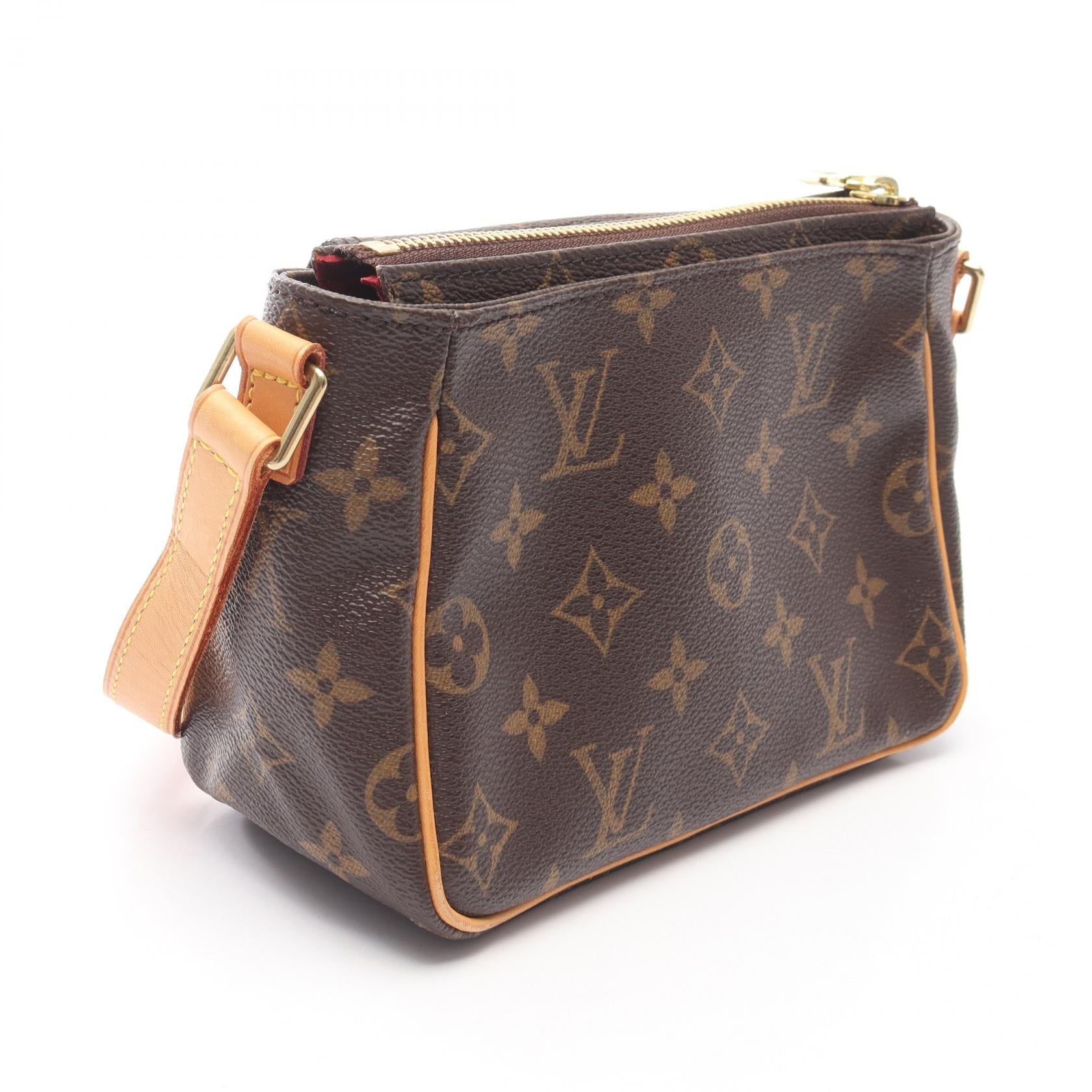 ヴィバシテPM モノグラム ショルダーバッグ PVC レザー ブラウン ルイヴィトン バッグ LOUIS VUITTON