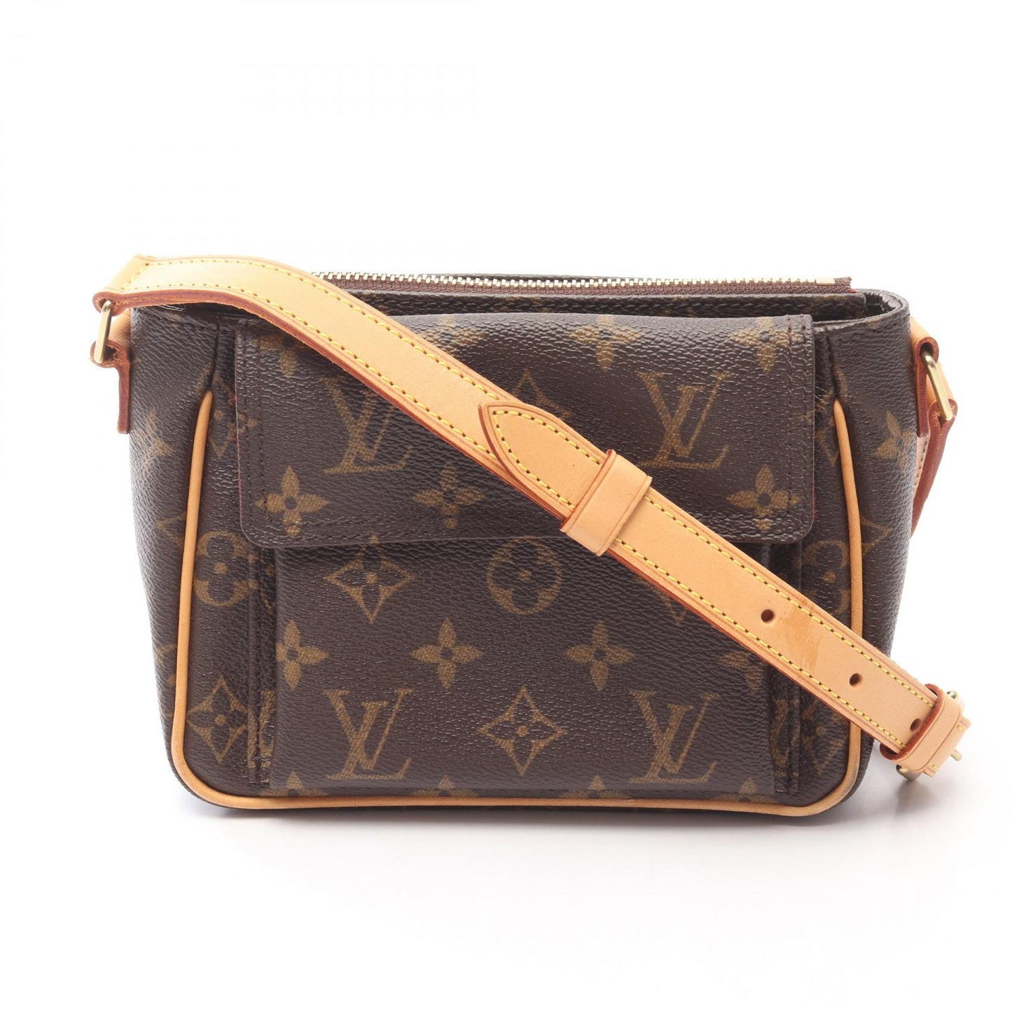 ヴィバシテPM モノグラム ショルダーバッグ PVC レザー ブラウン ルイヴィトン バッグ LOUIS VUITTON
