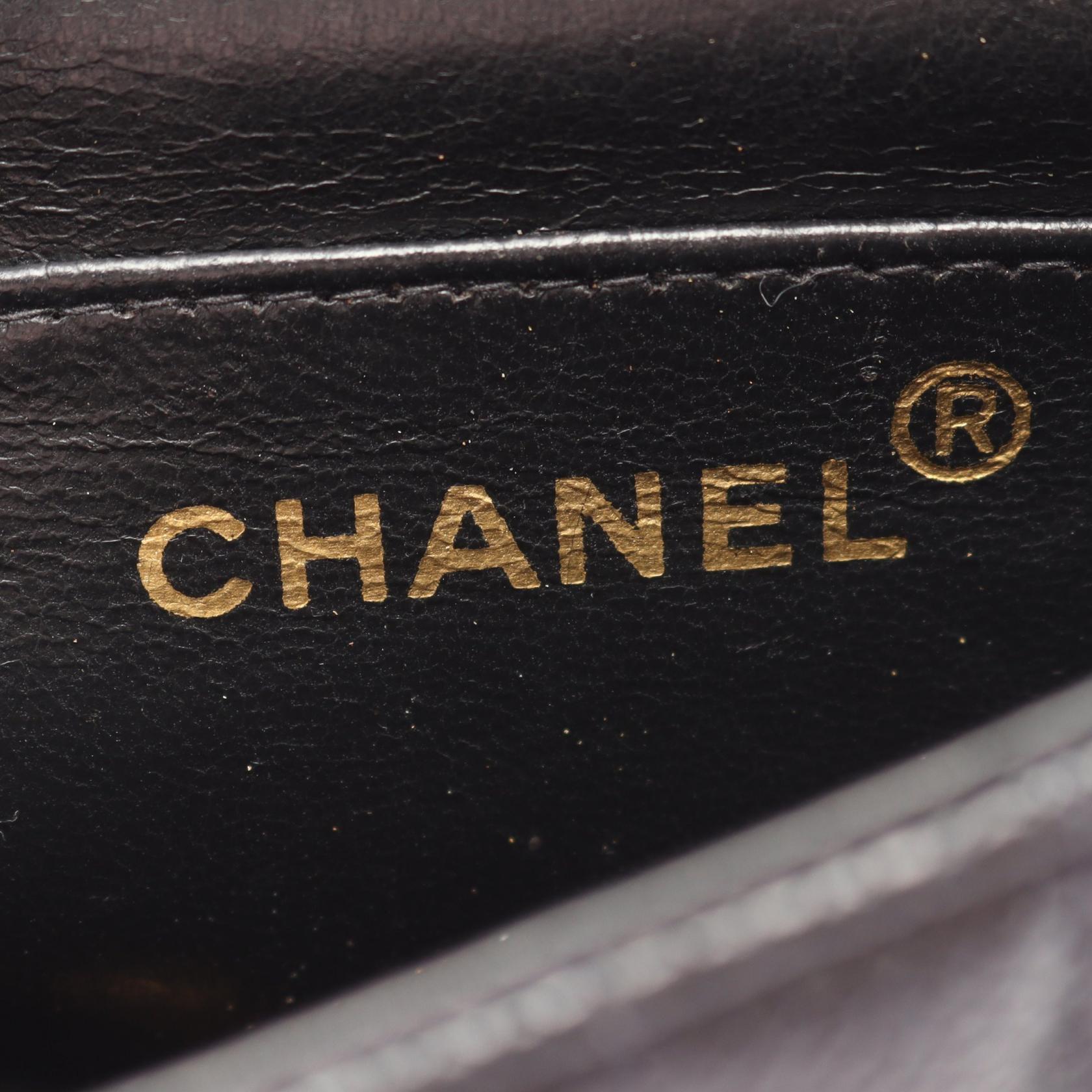 マドモアゼル チェーンショルダーバッグ キャビアスキン ブラック ゴールド金具 シャネル バッグ CHANEL