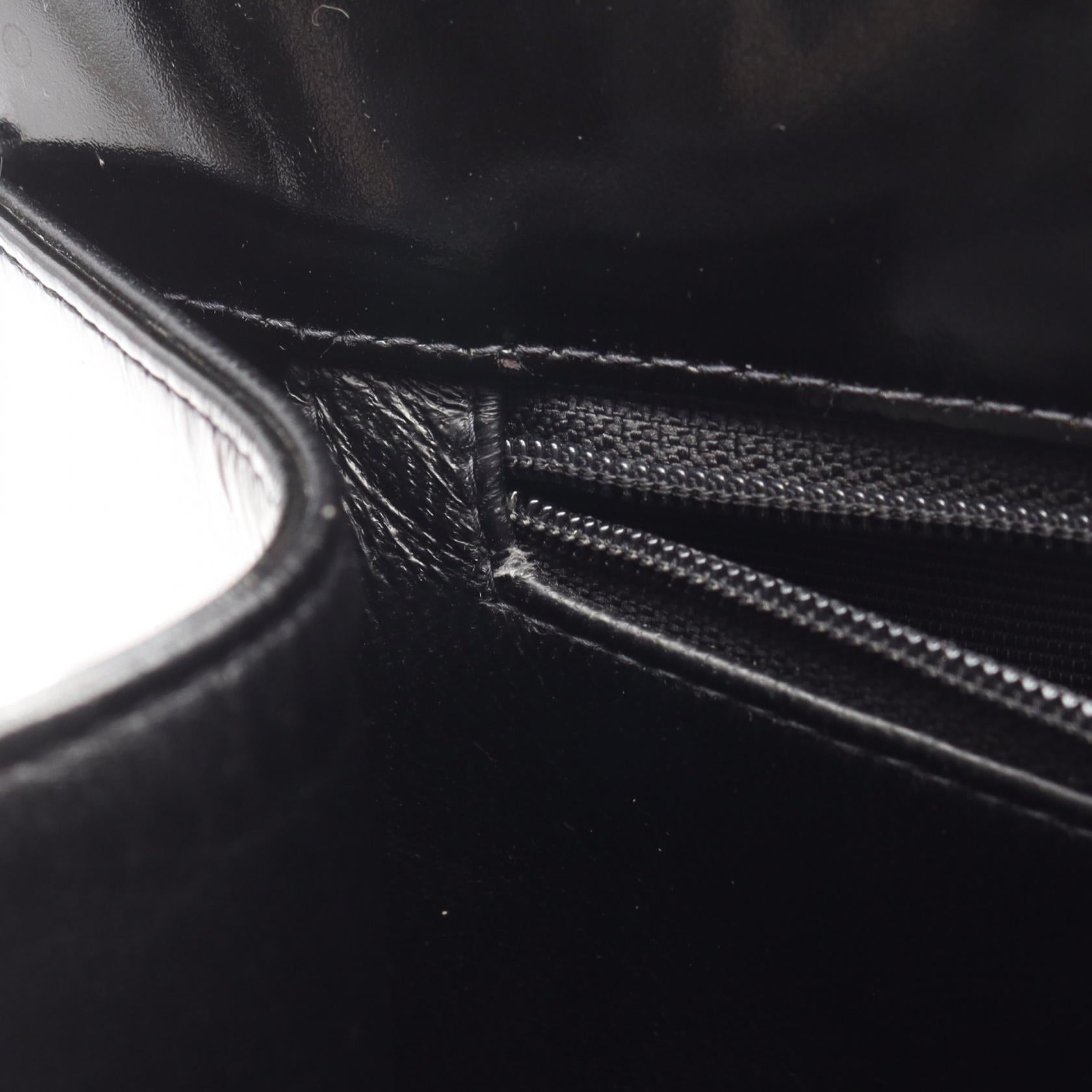 マトラッセ ハンドバッグ トートバッグ エナメルレザー ブラック ゴールド金具 シャネル バッグ CHANEL