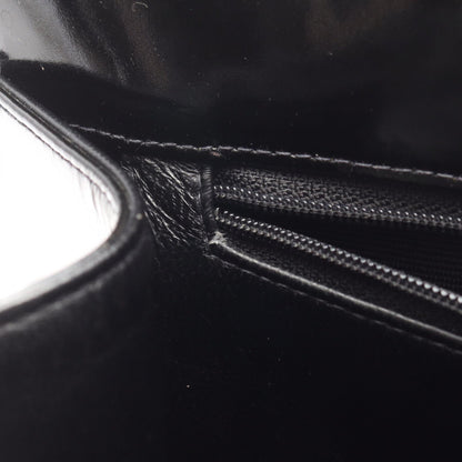 マトラッセ ハンドバッグ トートバッグ エナメルレザー ブラック ゴールド金具 シャネル バッグ CHANEL