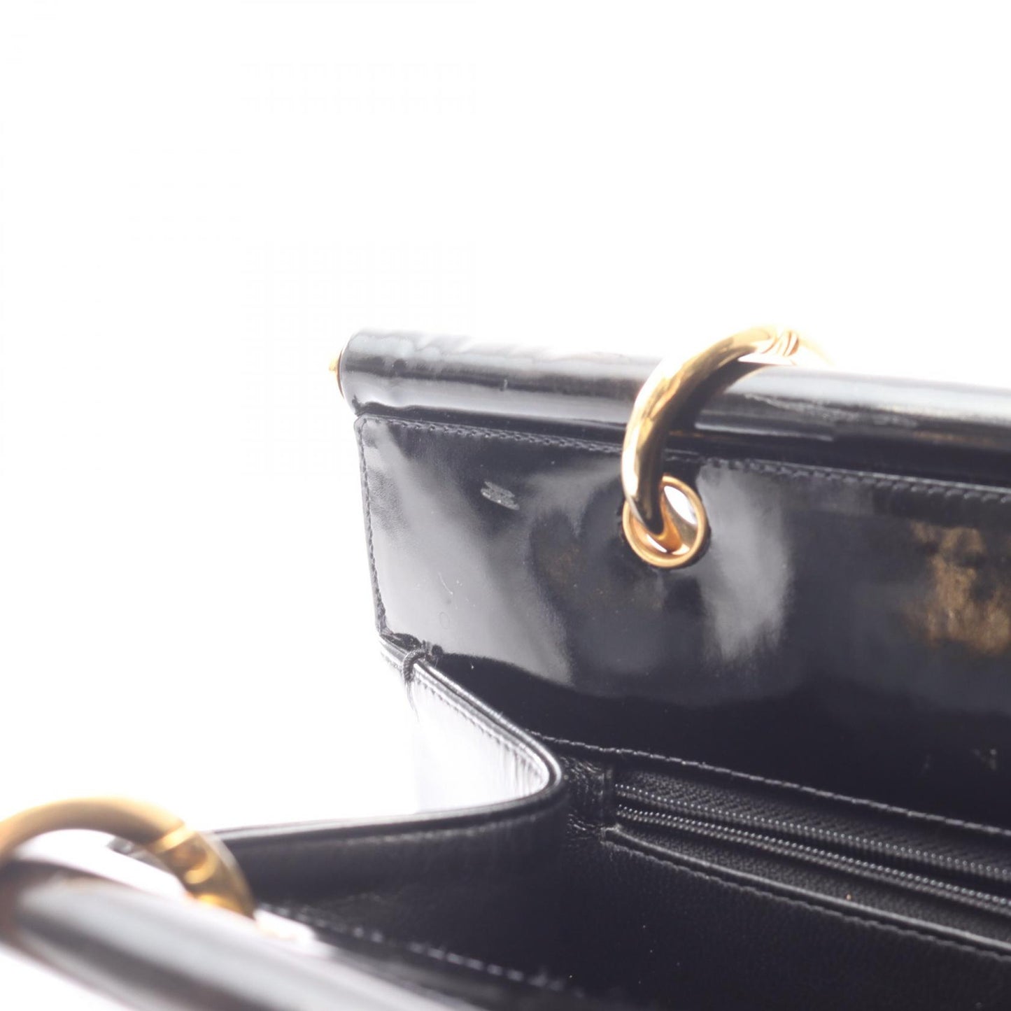 マトラッセ ハンドバッグ トートバッグ エナメルレザー ブラック ゴールド金具 シャネル バッグ CHANEL