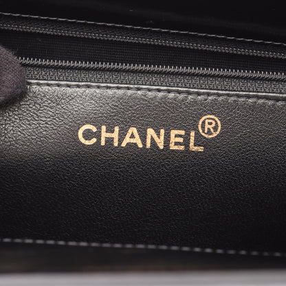マトラッセ ハンドバッグ トートバッグ エナメルレザー ブラック ゴールド金具 シャネル バッグ CHANEL