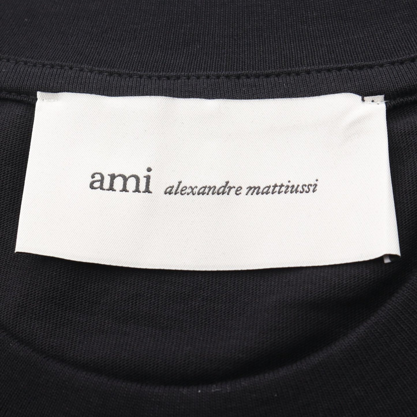 AMI DE COEUR 半袖Tシャツ コットン ブラック アミアレクサンドルマテュッシ トップス AMI Alexandre Mattiussi